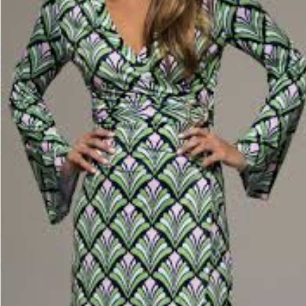 Macbeth Collection Pink/Green Dress